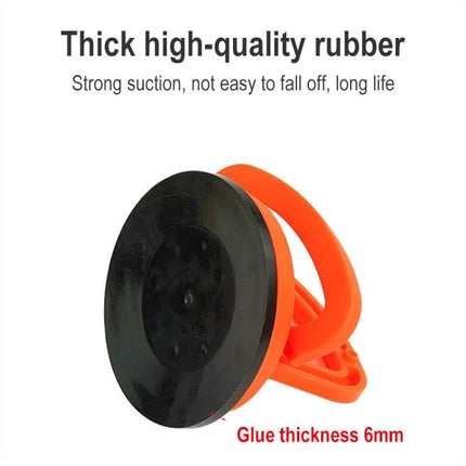Handy Suction Cup for Repairing Dents on Cars and Home Items - orange handle, thick high-quality rubber suction pad for pulling small dents and lifting glass
