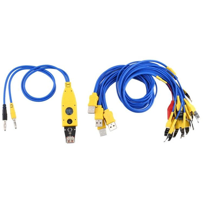 Mechanic iBoot Mini Cable for Android Charging Devices - compact blue USB boot and multi-lead cable with safety alerts for unstable power