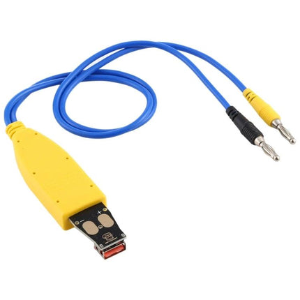 Mechanic iBoot Mini Cable for Android Charging Devices compact blue cable with yellow USB adapter and banana plug leads for safe boot and charge