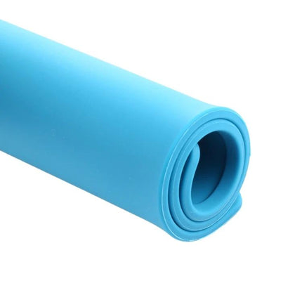 Insulation Heat-Resistant ESD Mat for Repair Work, 28 x 20 cm - rolled blue anti-static heat-resistant workbench mat with pre-drilled holes