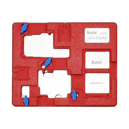 Kaisi K-11PRO Clamp for iPhone 11 Pro Motherboard Maintenance red fixture for holding motherboard during chip removal and glue extraction