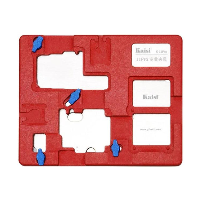 Kaisi K-11PRO Clamp for iPhone 11 Pro Motherboard Maintenance red fixture for holding motherboard during chip removal and glue extraction