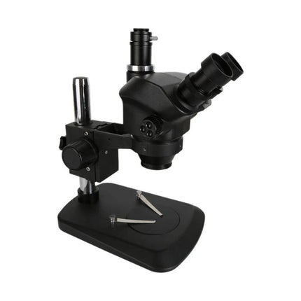 Kaisi Trinocular Microscope for Educational and Scientific Use black trinocular stereo microscope on stand with adjustable magnification and focus controls
