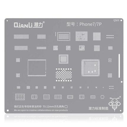 Qianli Bumblebee Stencils for iPhone 7 and 7 Plus Repair precision BGA/IC stencil with square hole design for high-temperature chip placement