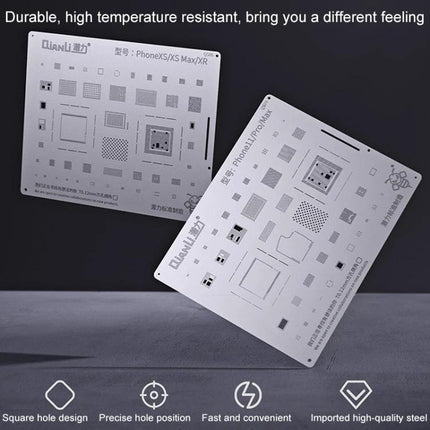 Qianli Bumblebee Stencils for iPhone 7 and 7 Plus Repair precision BGA stencil with square hole design for IC placement and high temperature resistance