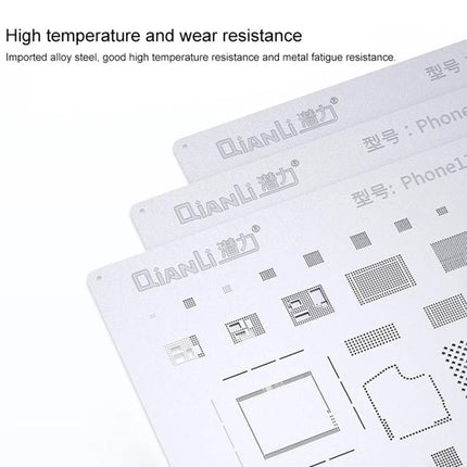 Qianli Bumblebee Stencils for iPhone 7 and 7 Plus Repair precision BGA/IC rework metal stencil with square hole design and high temperature resistance