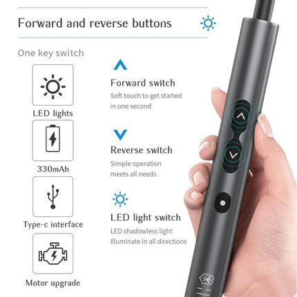 28-in-1 Precision Electric Screwdriver for Home Repairs with forward/reverse buttons, LED light, Type-C charging and 330mAh battery