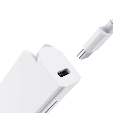 Green LED Dust Lamp for Detecting Phone Screen Dust and Cracks - white USB-C adapter shown with plug connection