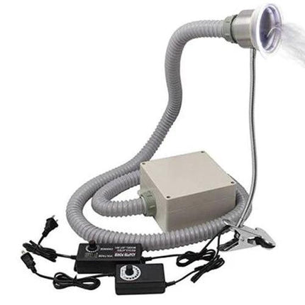 TBK Anti-Static Smoke Evacuator for Mobile Phone Repair with flexible hose, suction cup head and control box for soldering and screen replacement