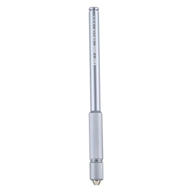 QIANLI iHilt 012 Stable Aluminum Alloy Knife Hilt for Precision Work - silver aluminum precision knife hilt with textured grip for electronics repair