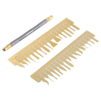 Mechanic Precision Glue Remover Knife Set for Electronics - 0.1mm AAAA steel blades and ergonomic handle for delicate circuit board adhesive removal