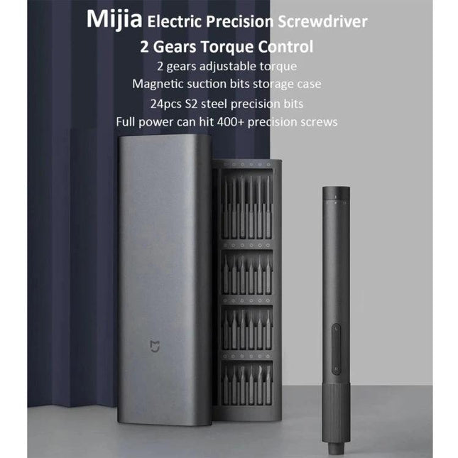 Xiaomi Mijia 25-in-1 Rechargeable Precision Screwdriver for Repairs compact electric screwdriver with magnetic bit storage and case