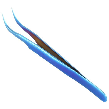 Vetus Bright Blue Curved Tweezers for Device Repair – precision curved-tip tweezers for smartphone and small electronics handling