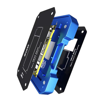 AIXUN FT06 Pro Professional Reballing Platform for iPhone X through 11 Pro Max - blue reballing jig and alignment plates for iPhone motherboard repairs