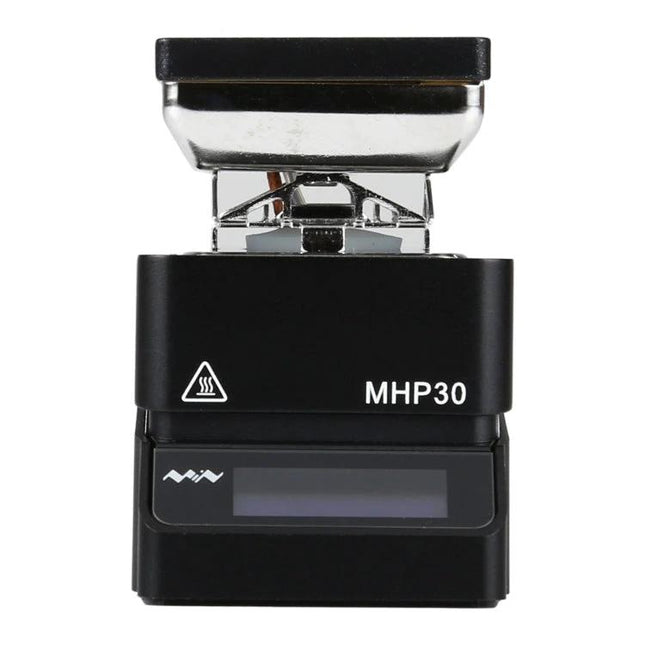 Miniware Portable Mini Hot Plate Preheater for Everyday Heating - compact black MHP30 hot plate preheater with digital display, 10cm travel size