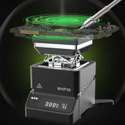 Miniware Portable Mini Hot Plate Preheater for Everyday Heating compact 10cm portable preheater MHP30 showing digital display and heating element