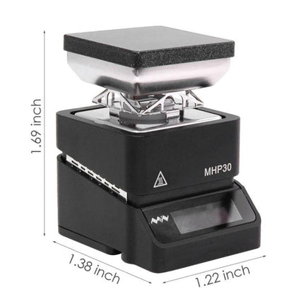 Miniware Portable Mini Hot Plate Preheater for Everyday Heating compact portable 10cm preheater shown with separable pan and dimensions