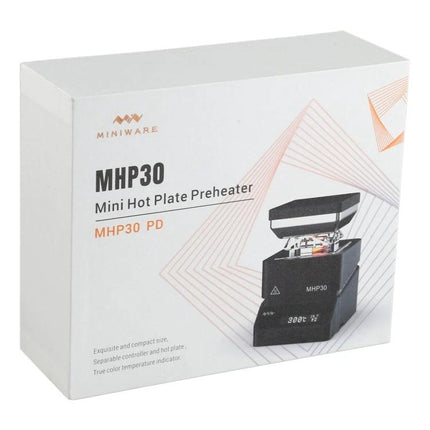 Miniware Portable Mini Hot Plate Preheater for Everyday Heating - compact MHP30 boxed unit for travel and desk warming