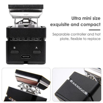 Miniware Portable Mini Hot Plate Preheater for Everyday Heating - compact separable controller and hot plate, 10cm portable preheater for travel and desk use