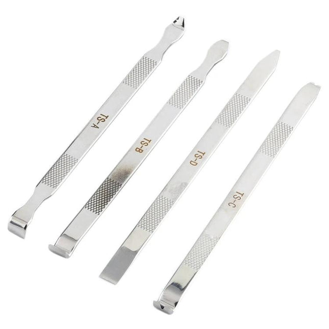 4 in 1 Multifunction Metal Crowbar Set for Device Repair - four stainless steel pry tools for phone and electronic screen disassembly