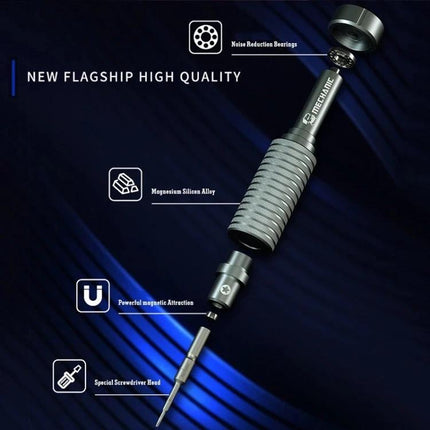 Mechanic Mortar Mini iShell Max 6-in-1 Screwdriver Set for Electronics compact noise-reduction screwdriver with magnetic tip and textured grip