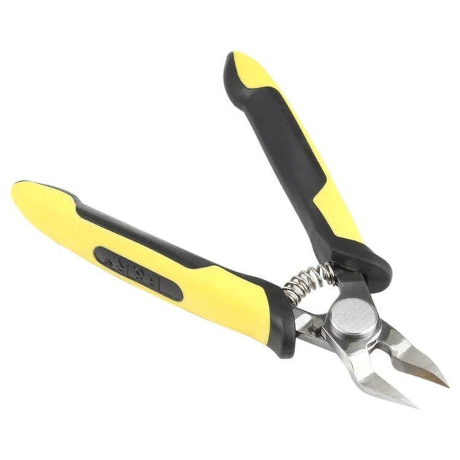 BR 130mm Wire Cable Cutter For Everyday Workshop Tasks compact yellow-black PVC handle precision blade for clean wire and electronics cuts