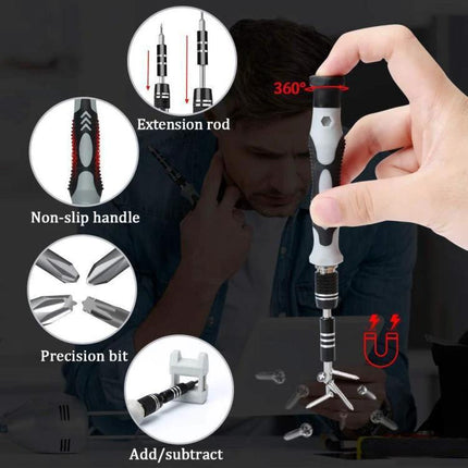 122-Piece Precision Magnetic Screwdriver Kit for Repairs