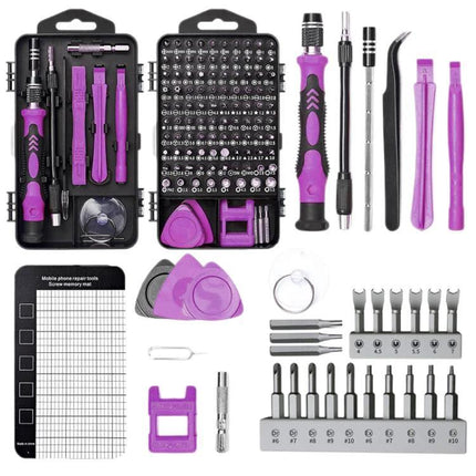 122-Piece Precision Magnetic Screwdriver Kit for Repairs