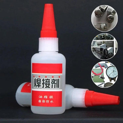 Universal Repair Glue for Everyday Household Fixes, 50g Pack - Compact Bottle With Red Cap For Ceramics Metal Glass Wood Plastic Repairs