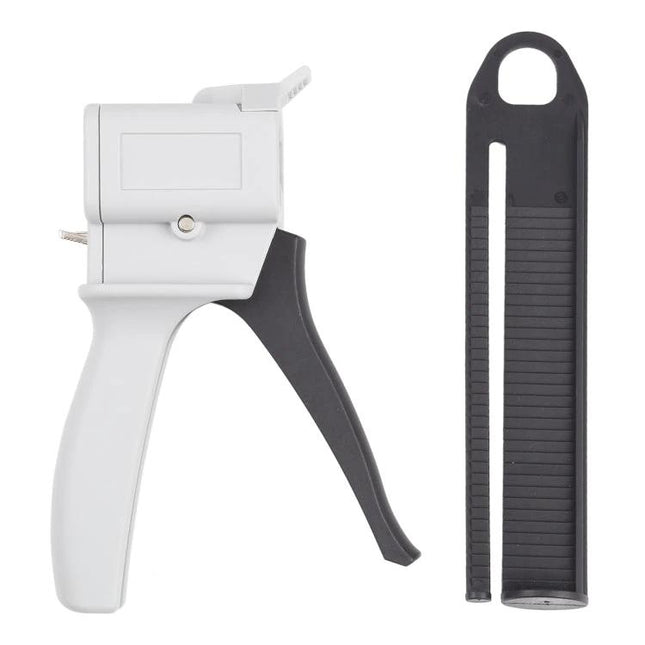 Manual Glue Gun for Device Repairs with 50ml Capacity — white handheld manual glue applicator with black nozzle cover for phone and laptop fixes