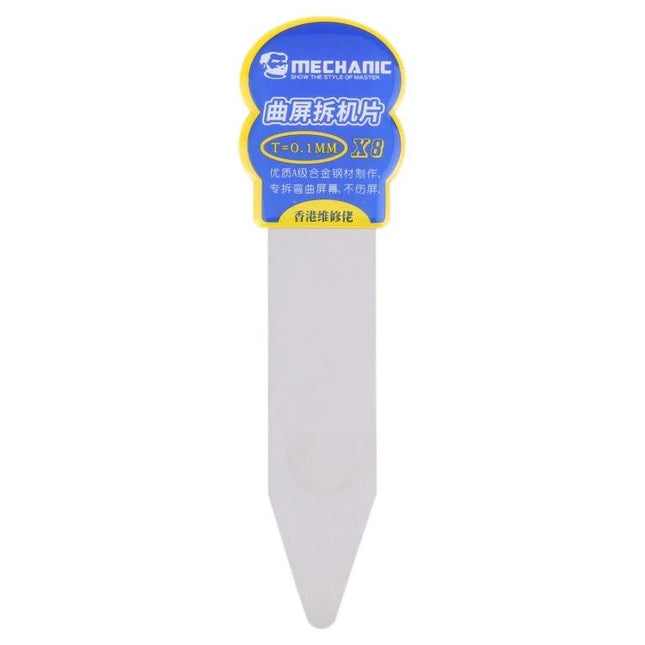 Mechanic X8 Pry Tool for Opening Curved Screen Devices ultra-thin 0.1mm metal pick for smartphone and tablet repairs