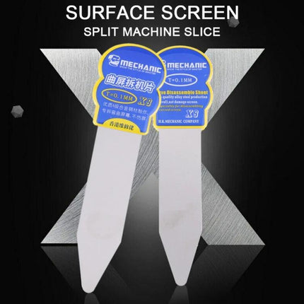 Mechanic X8 Pry Tool for Opening Curved Screen Devices ultra-thin 0.1mm metal picks for safe smartphone and tablet screen repairs