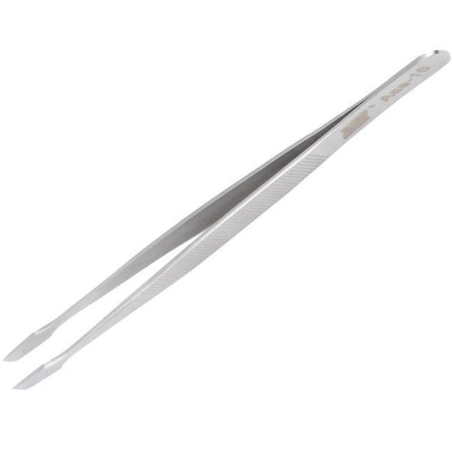 Stainless Steel Precision Tweezers for Electronics Repair Work - angled fine-tip tweezers for delicate circuit board component handling