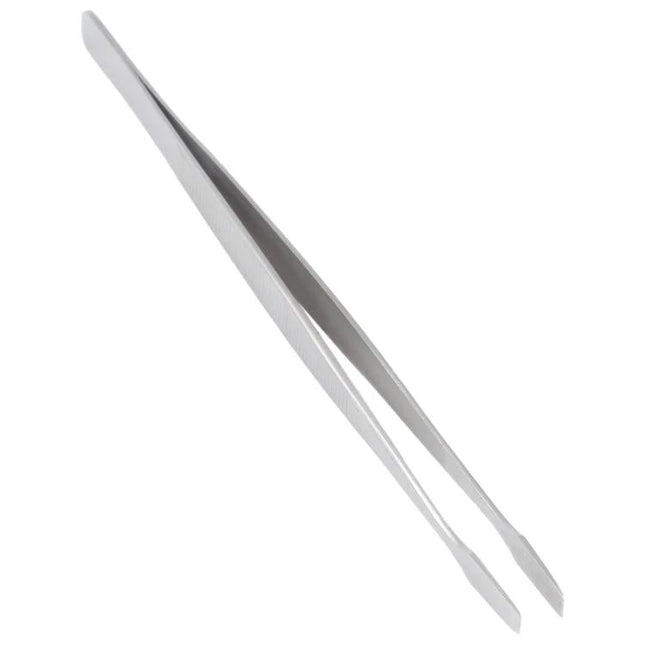 Stainless Steel Precision Tweezers for Electronics Repair Work - angled fine-tip tweezers for circuit board and chip handling, durable stainless steel construction