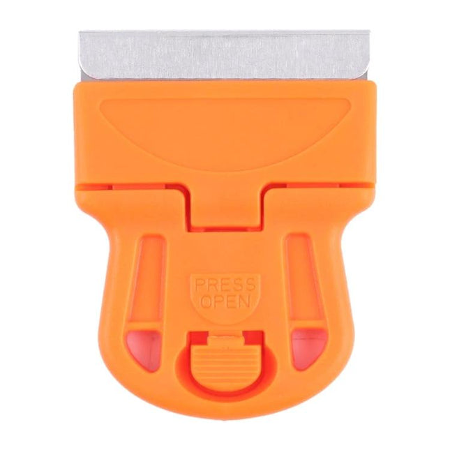 Mini Plastic Handle Glue Remover Squeegee for Cleaning Devices - orange plastic scraper for phone and tablet adhesive residue