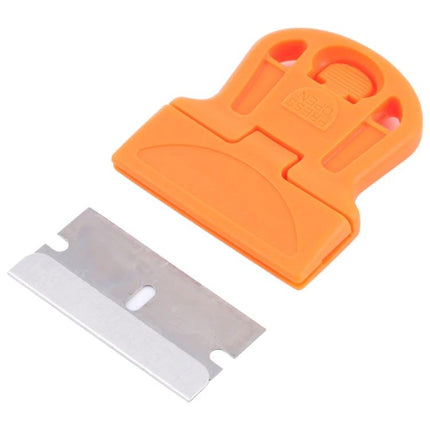 Mini Plastic Handle Glue Remover Squeegee for Cleaning Devices orange scraper with spare blade for phone screen adhesive