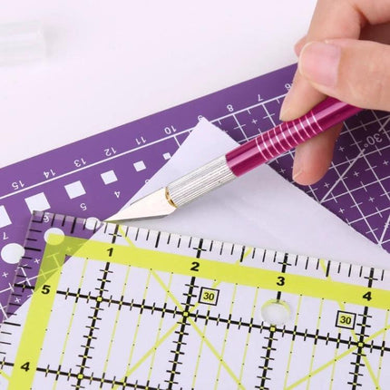 WLXY 14-in-1 Non-Slip Handle Engraving Cutter for DIY Projects cutting paper precisely with aluminum non-slip handle and ruler template