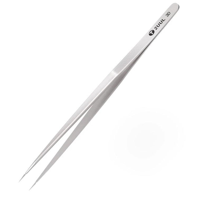 2UUL Hand Polished 3D Tweezer for Precision Crafts and Electronics - stainless steel anti-magnetic fine-tip tweezer for electronics and jewelry