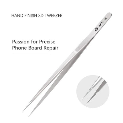 2UUL Hand Polished 3D Tweezer for Precision Crafts and Electronics - stainless steel precision tweezer for circuit board and jewelry work