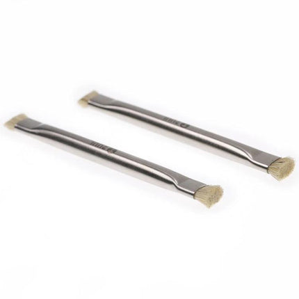 2UUL Double-Headed Bristle Brush for Electronics Cleaning and Dust Removal - stainless double-ended brush for motherboard and circuit board dust removal