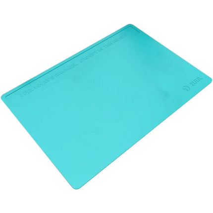 2UUL Heat-Resistant Silicone Pad for Workbench Use, 40x28cm turquoise heat-resistant soldering mat protecting workbench up to 500°C