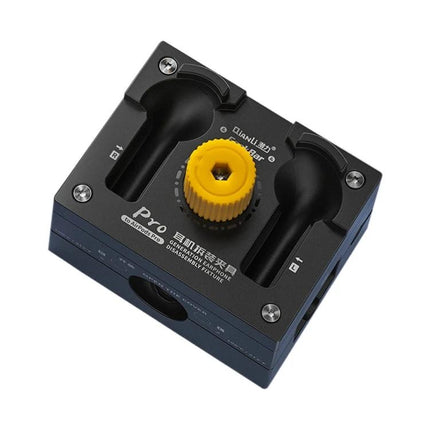 Qianli Earpods Repair and Removal Clamp for AirPods 1/2 and Pro - black aluminum clamp with yellow 360° rotation knob for precise earbud repairs