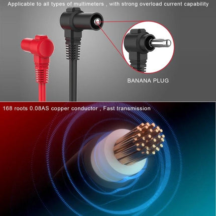 BEST Digital Multimeter Replaceable Probe for Everyday Testing — durable banana plug probes with 168-core copper conductor for reliable measurements