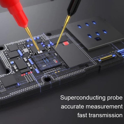 BEST Digital Multimeter Replaceable Probe for Everyday Testing – gold-tipped probes measuring circuit board with secure connections and durable design