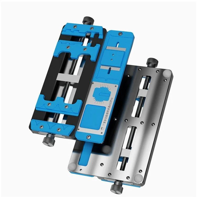 Mijing K23 Pro Multi-Function PCB Holder for Repairs - blue high-temp resistant PCB repair vise for mobile mainboards