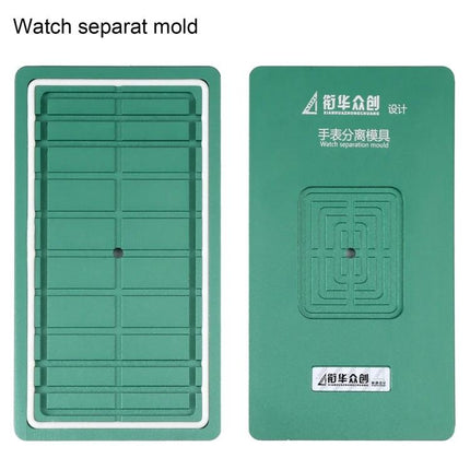 Precision Mold for Apple Watch Screen Repair and Alignment green watch separation mold used for aligning and laminating Apple Watch screens