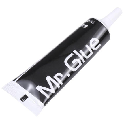 2UUL Mr Glue 25ml Adhesive for Phone and Toy Repairs tube on white background, black packaging for small electronics and toy fixes