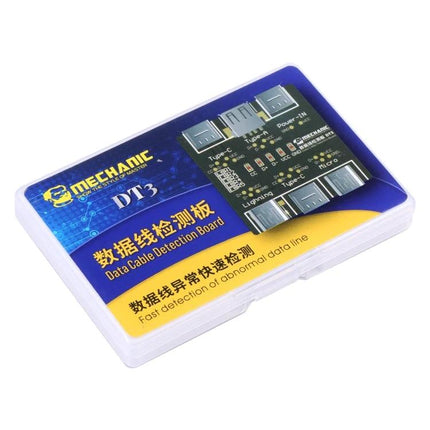 Mechanic DT3 USB Cable Tester for Short Circuit Detection compact data cable detection board for checking USB, Lightning, Type-C short circuits