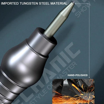 Mechanic Blasting Pen for iRock 5 Glass Back Cover Cleaning close-up of tungsten steel tip, hand-polished tool for removing dust and fingerprints