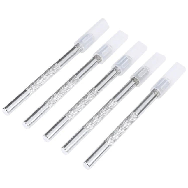 Non-Slip Engraving Cutter Knife Handle for Precision Tasks – aluminum non-slip grip handle set for engraving and precision cutting, includes blade caps